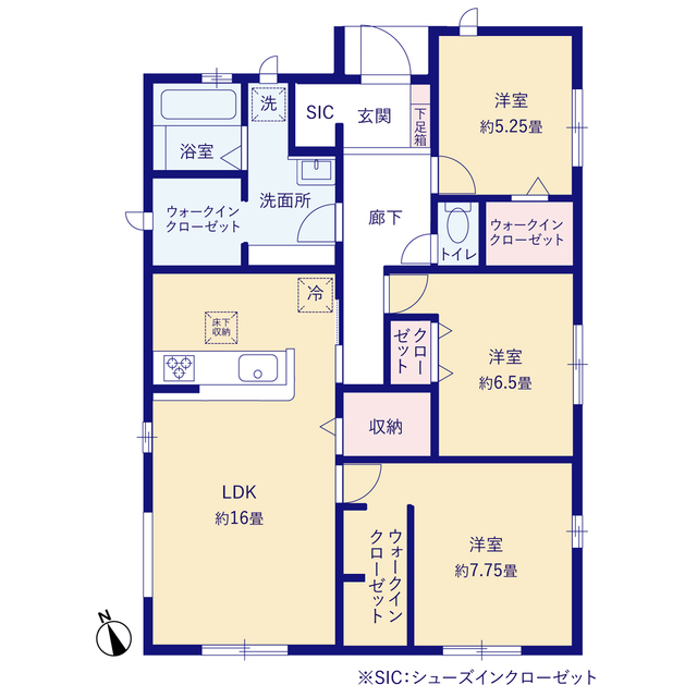 グラファーレ4273君津市南久保２棟の見取り図