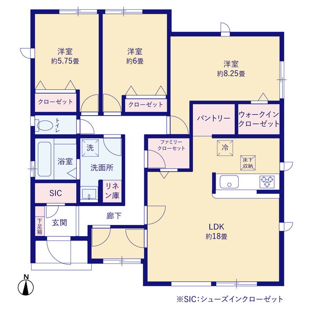 グラファーレ4281富岡市宮崎２棟の見取り図