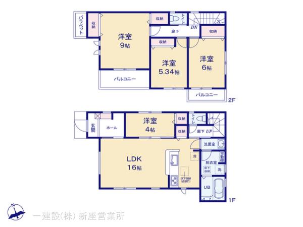 リーブルガーデン鶴ヶ島脚折第二十六の見取り図