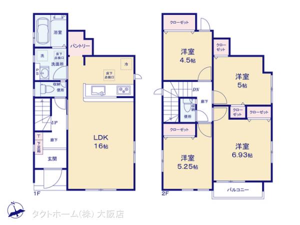 グラファーレ4246八尾市黒谷１棟の見取り図