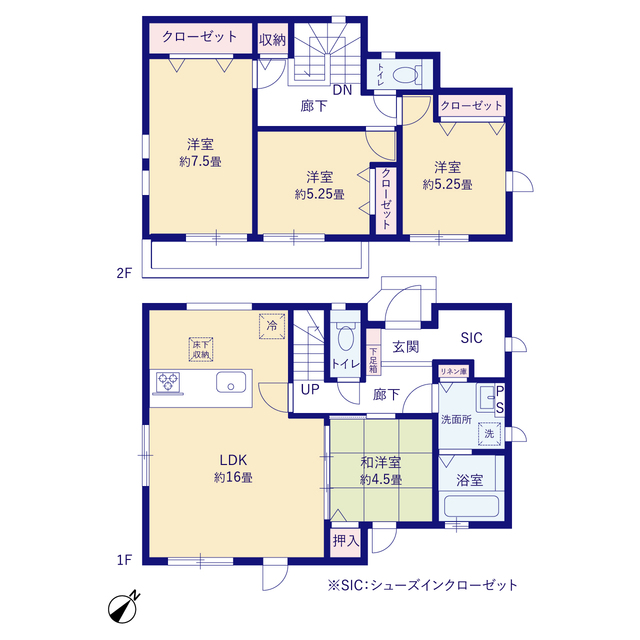 グラファーレ4285横浜市六ツ川９期１棟の見取り図