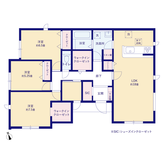 グラファーレ4296足利市福居町２棟の見取り図