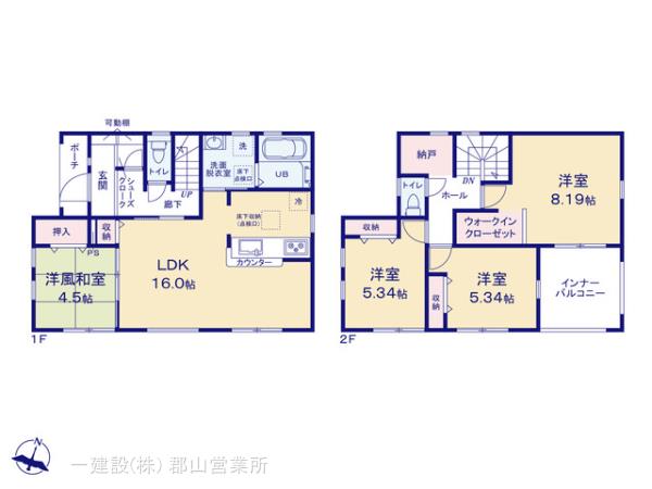 リーブルガーデン大槻針生前田第2の見取り図