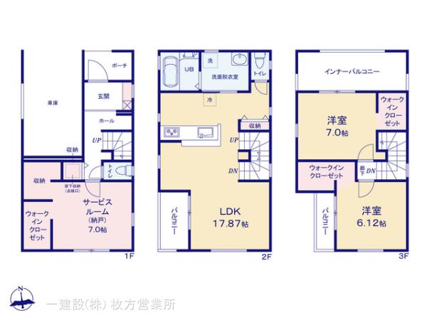 リーブルガーデン枚方市伊加賀本町３期の見取り図