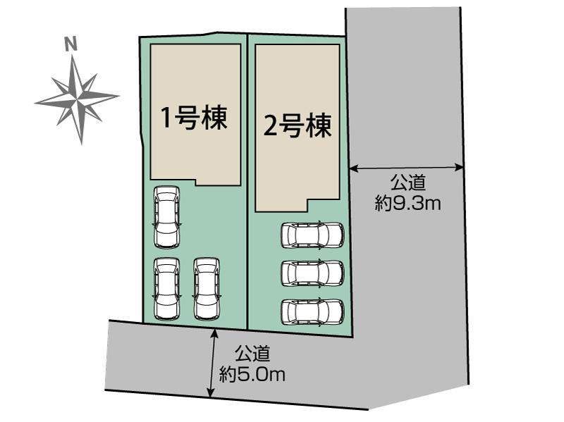 ブルーミングガーデン一宮市萩原町萩原古井溝２棟の見取り図