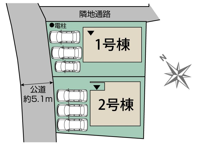 ブルーミングガーデン西原町小那覇２棟の見取り図