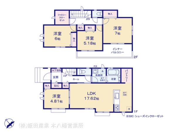 ハートフルタウン船橋市古和釜町の見取り図