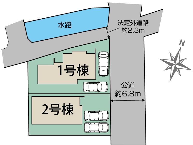 ブルーミングガーデン福岡市南区老司１丁目２棟の見取り図