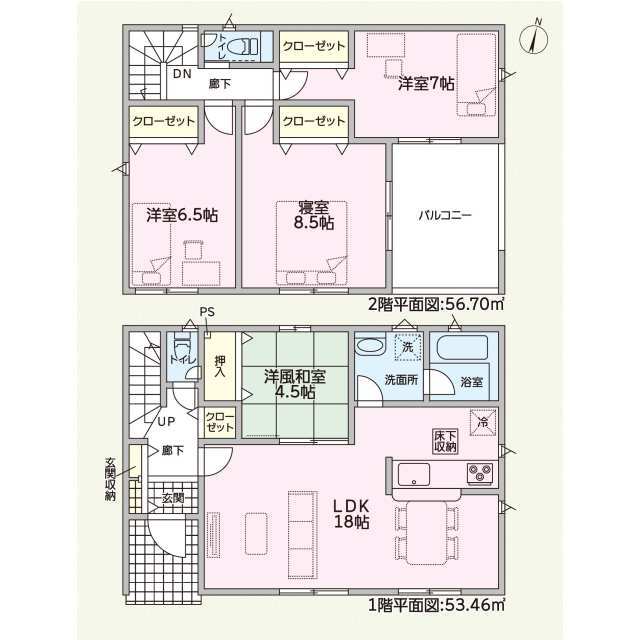 クレイドルガーデン福井市月見 第3の見取り図