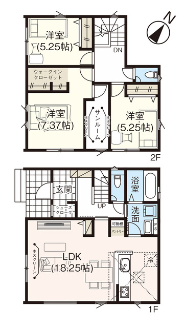 グラファーレ4272新潟市朝日町２棟の見取り図