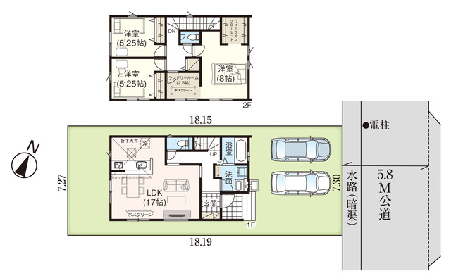 グラファーレ4372新潟市大野２期１棟の見取り図