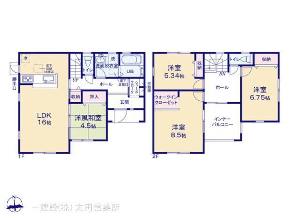 リーブルガーデン太田第１４下田島町の見取り図