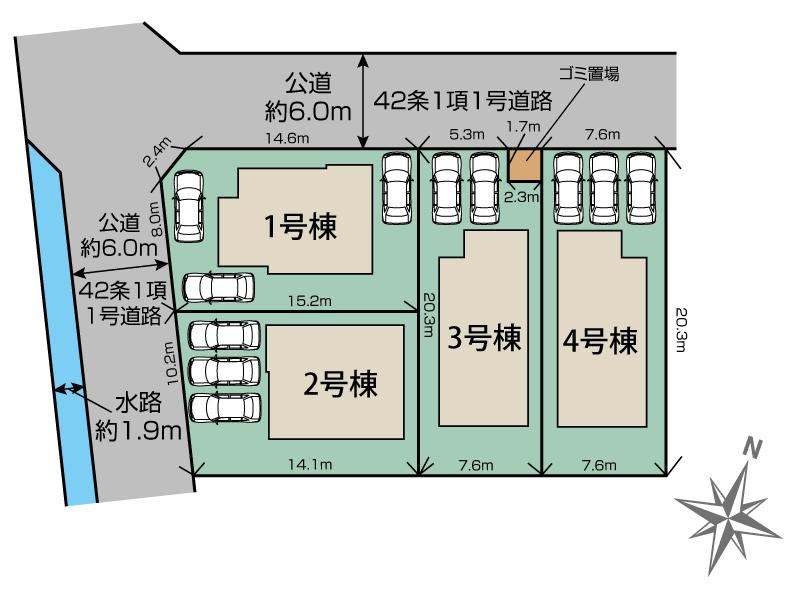 ブルーミングガーデン南丹市園部町横田４棟の見取り図