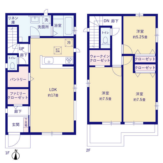 グラファーレ4222柏市布施新町１１期２棟の見取り図