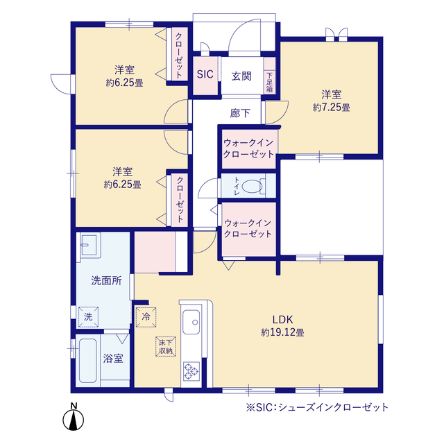 グラファーレ4246香芝市北今市１棟の見取り図