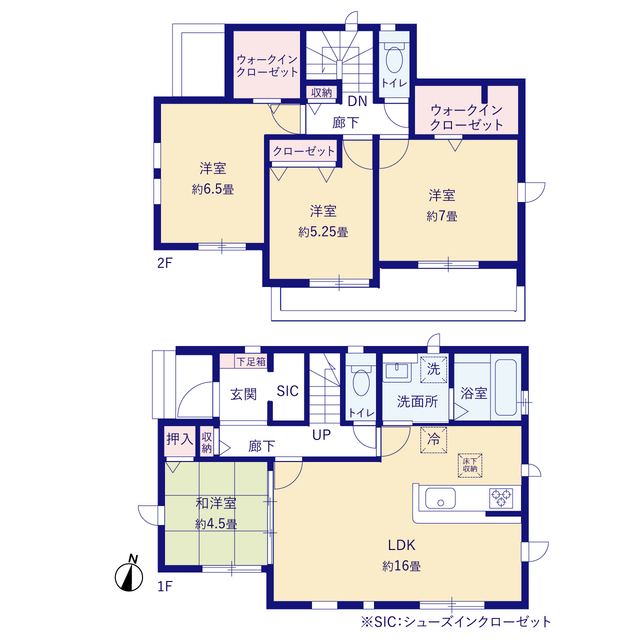 グラファーレ4274越谷市弥栄町１２期３棟の見取り図