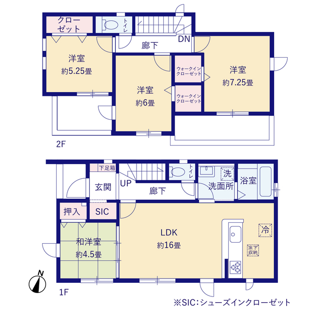 グラファーレ4274桶川市上日出谷南３期２棟の見取り図