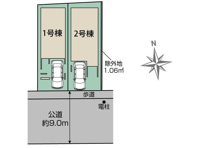 ブルーミングガーデン練馬区北町２丁目２棟の見取り図