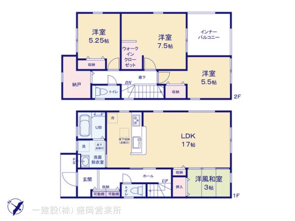 リーブルガーデン黒川23地割の見取り図