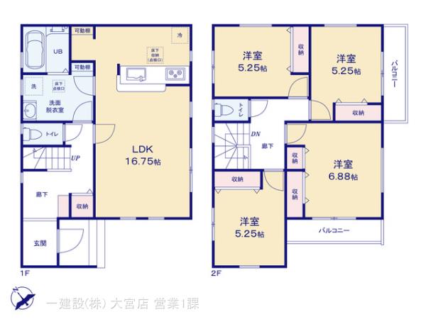 リーブルガーデンさいたま市岩槻区岩槻の見取り図
