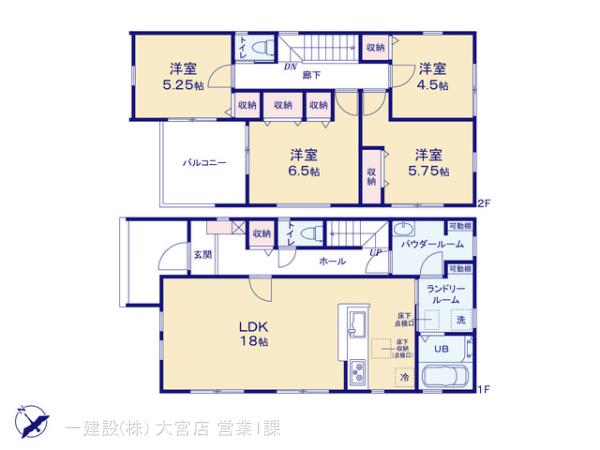 リーブルガーデンさいたま市岩槻区南辻第２の見取り図