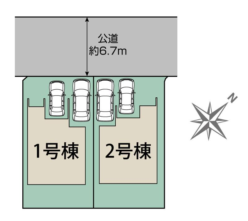 ブルーミングガーデン広島市安佐北区口田２丁目２棟の見取り図