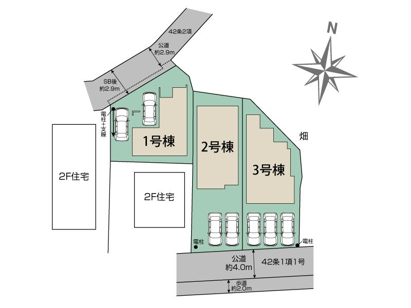ブルーミングガーデン草加市新里町２期３棟の見取り図