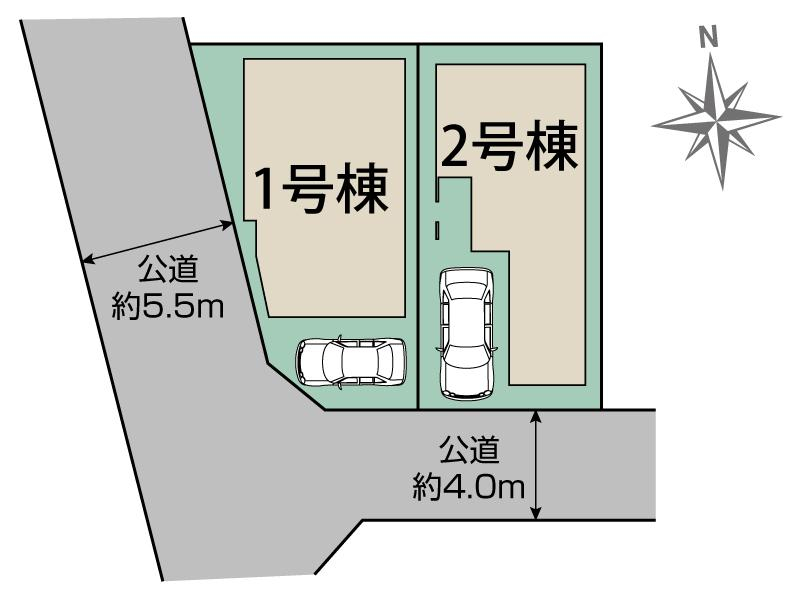 ブルーミングガーデン横須賀市平作５丁目２棟の見取り図