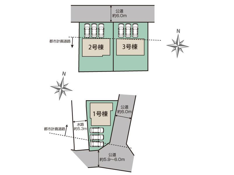 ブルーミングガーデン前橋市後家町３棟の見取り図