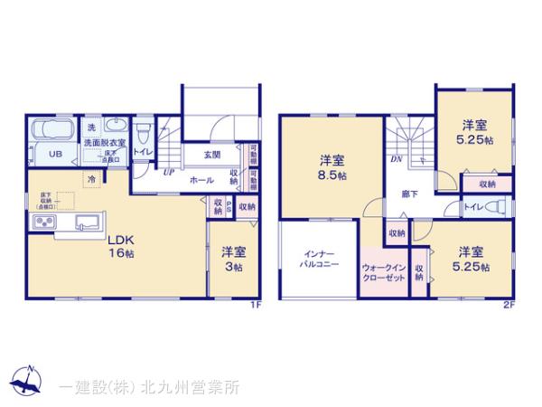 リーブルガーデン水巻町吉田西第五の見取り図