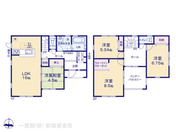 リーブルガーデン富岡市下高瀬の見取り図