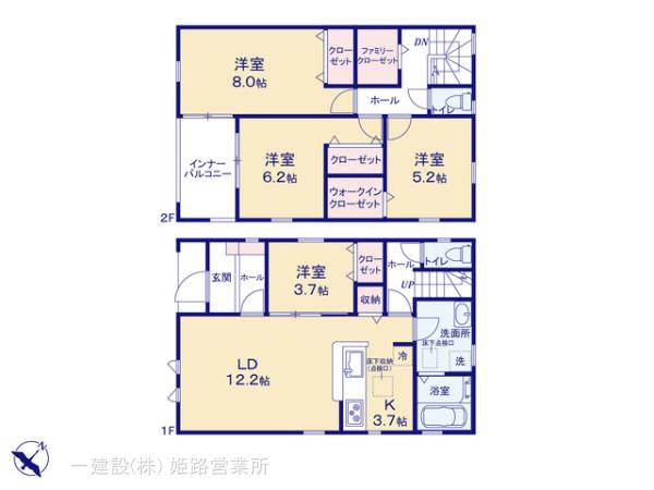 リーブルガーデン加古川市加古川町稲屋12期の見取り図