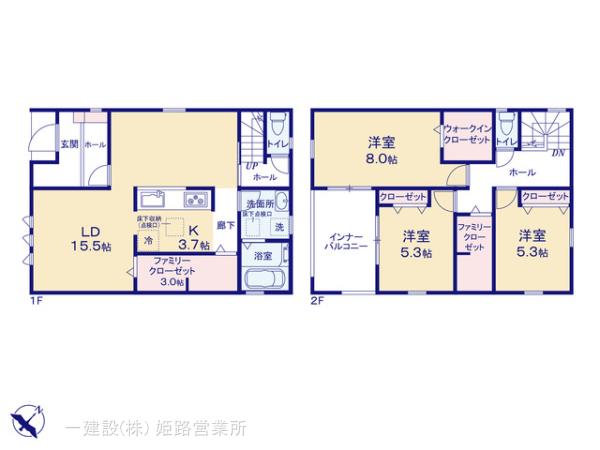 リーブルガーデン加古川市加古川町稲屋12期の見取り図