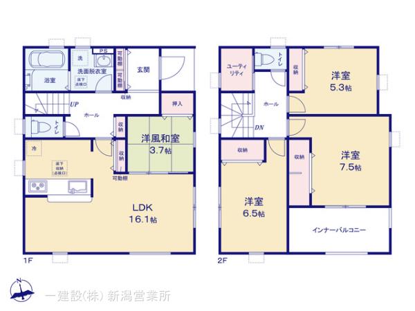 リーブルガーデン西蒲区巻第4の見取り図