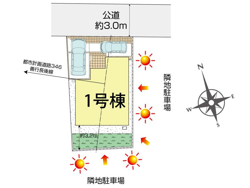ブルーミングガーデン藤沢市下土棚１棟の見取り図
