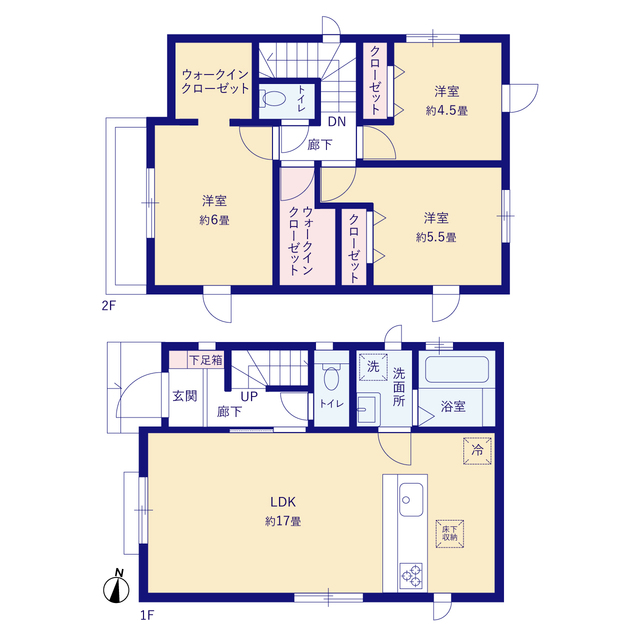 グラファーレ4206日野市日野本町５期５棟の見取り図