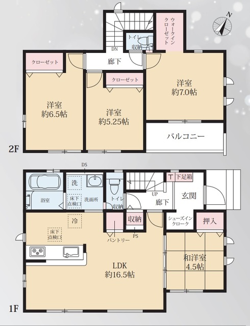 グラファーレ4241船橋市高野台２６期１棟の見取り図