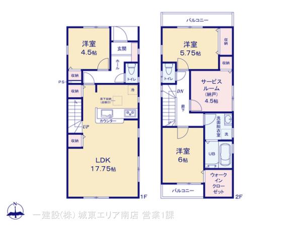 リーブルガーデン足立区東保木間１丁目の見取り図