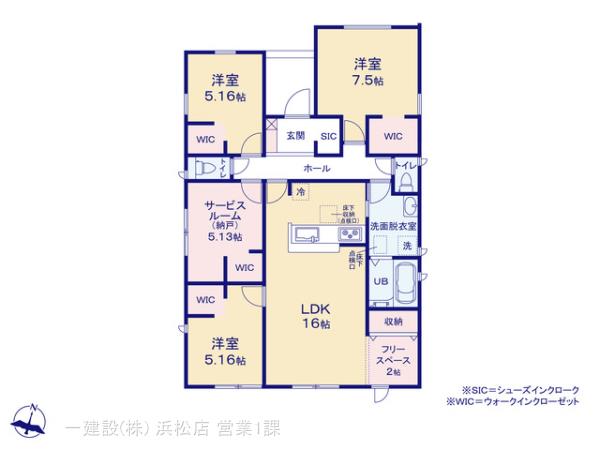 リーブルガーデン森町森３期の見取り図