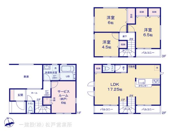 リーブルガーデン三郷市早稲田第２の見取り図