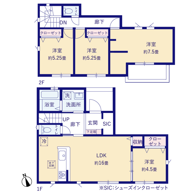 グラファーレ4253浜松市瓜内町６期１棟の見取り図