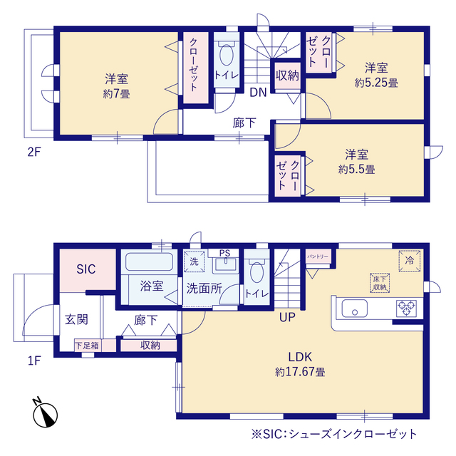 グラファーレ4273千葉市浜野町４期２棟の見取り図