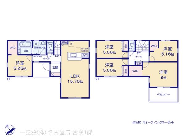 リーブルガーデン豊明市大久伝町中の見取り図