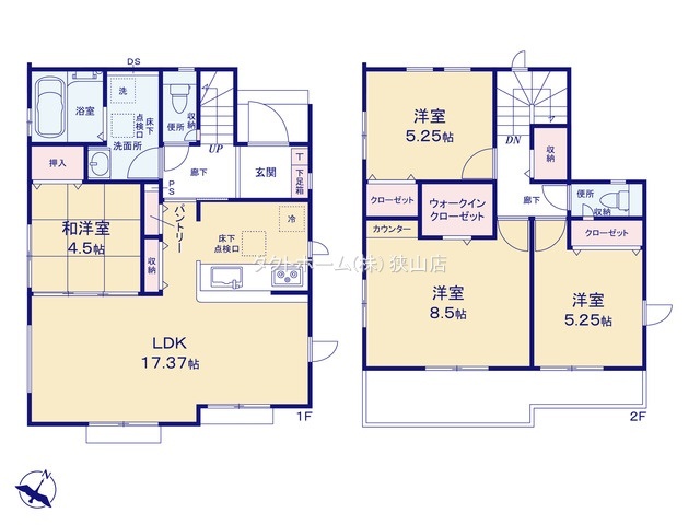 グラファーレ4255狭山市広瀬台１０期２棟の見取り図