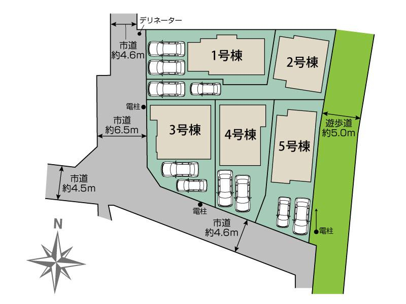 ブルーミングガーデン府中市四谷４丁目５棟の見取り図