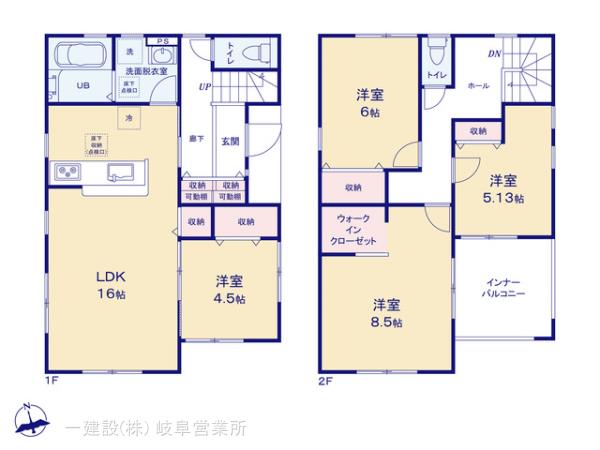 リーブルガーデン江南市勝佐町の見取り図