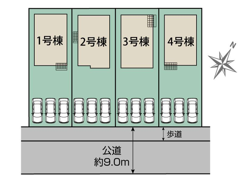 ブルーミングガーデン町田市木曽西３丁目１期４棟の見取り図