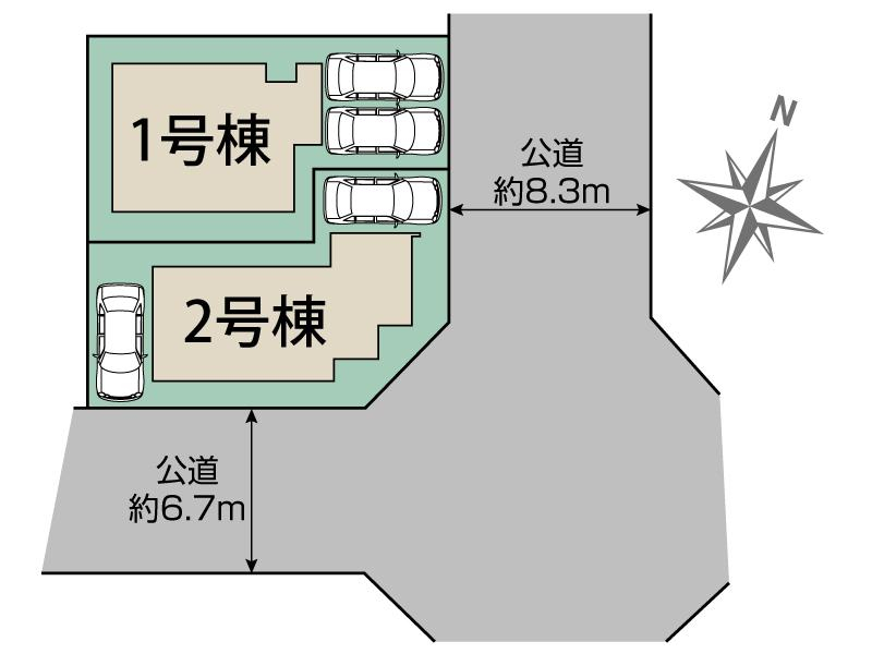 ブルーミングガーデン大阪狭山市大野台３丁目２棟の見取り図