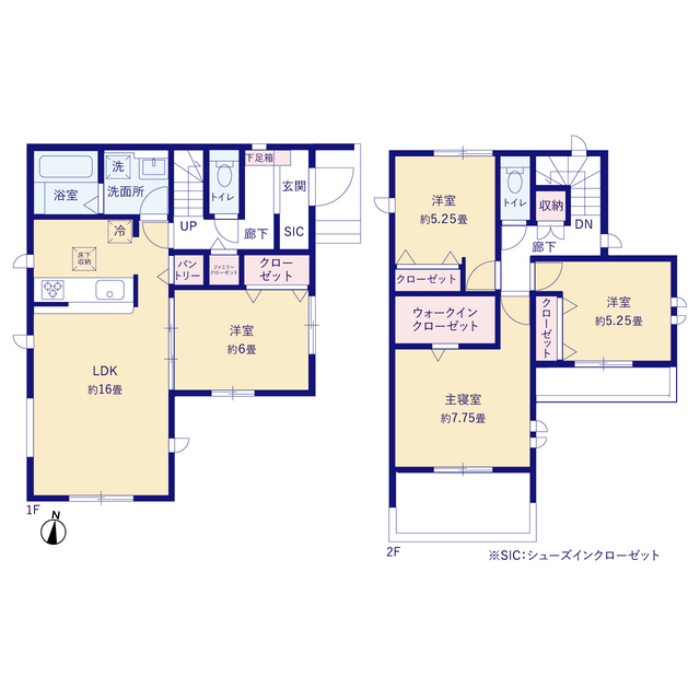 グラファーレ小牧市池之内２期１棟の見取り図