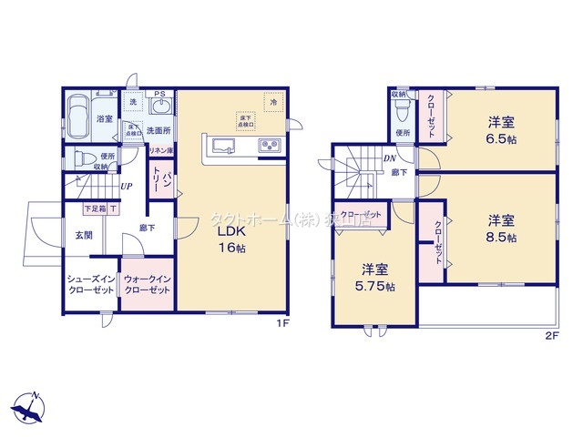 グラファーレ4255入間市野田１０期４棟の見取り図
